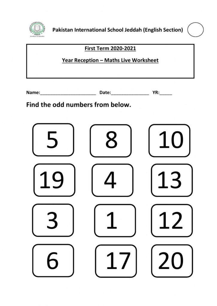 Odd And Even Numbers Online Worksheet