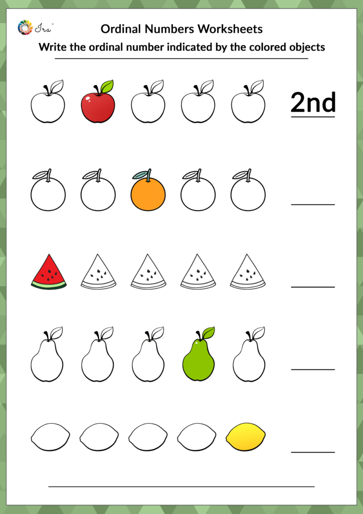 Pin On Ordinal Numbers Worksheets