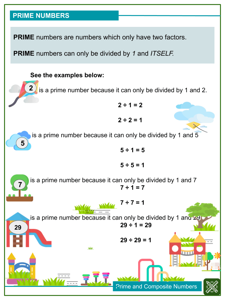 Prime And Composite Numbers 4th Grade Math Worksheets