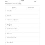 Properties Of Real Numbers Practice Worksheet