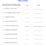 Ratio Worksheets With Images Unit Rate Unit Rate Worksheet Math Work