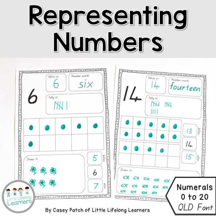 Representing Numbers 1 To 20 Activity Sheets QLD FONT Review The