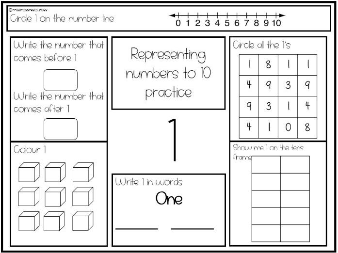 Representing Numbers To 10 Teaching Resources