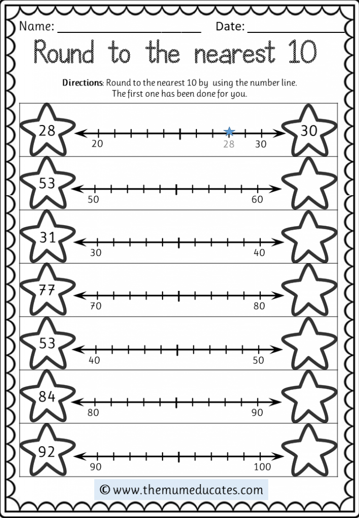 Rounding Numbers Rounding Numbers Mathematics Worksheets Rounding 