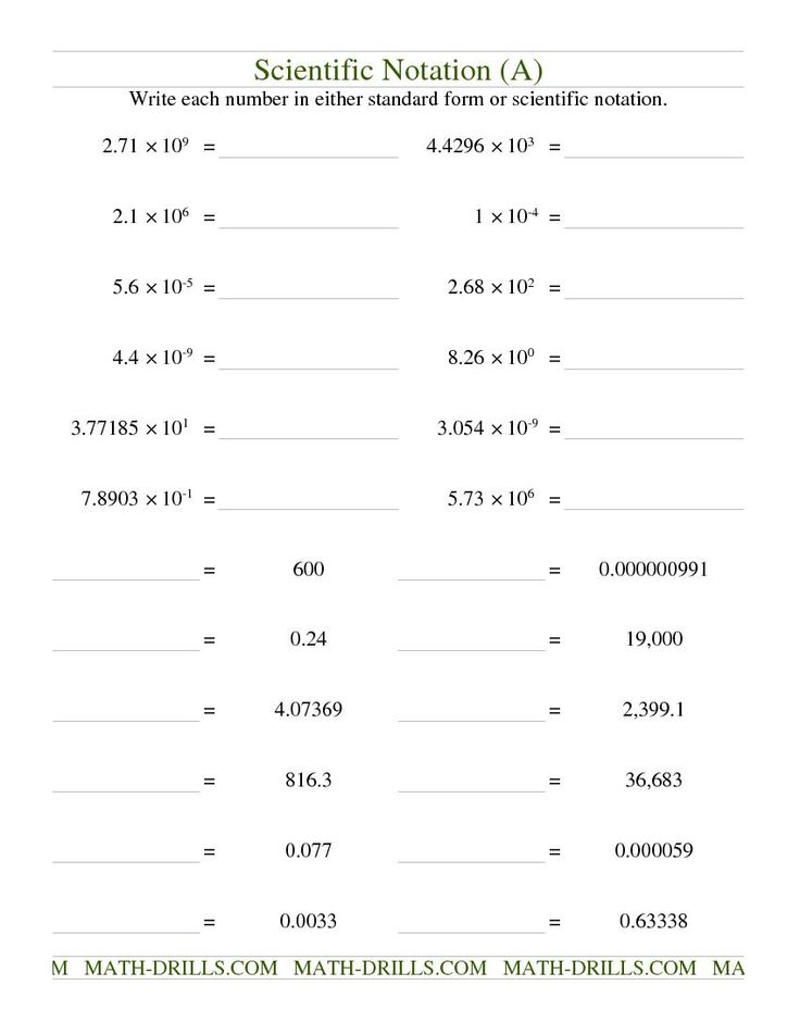 Scientific Notation Old Number Sense Worksheet Scientific Notation