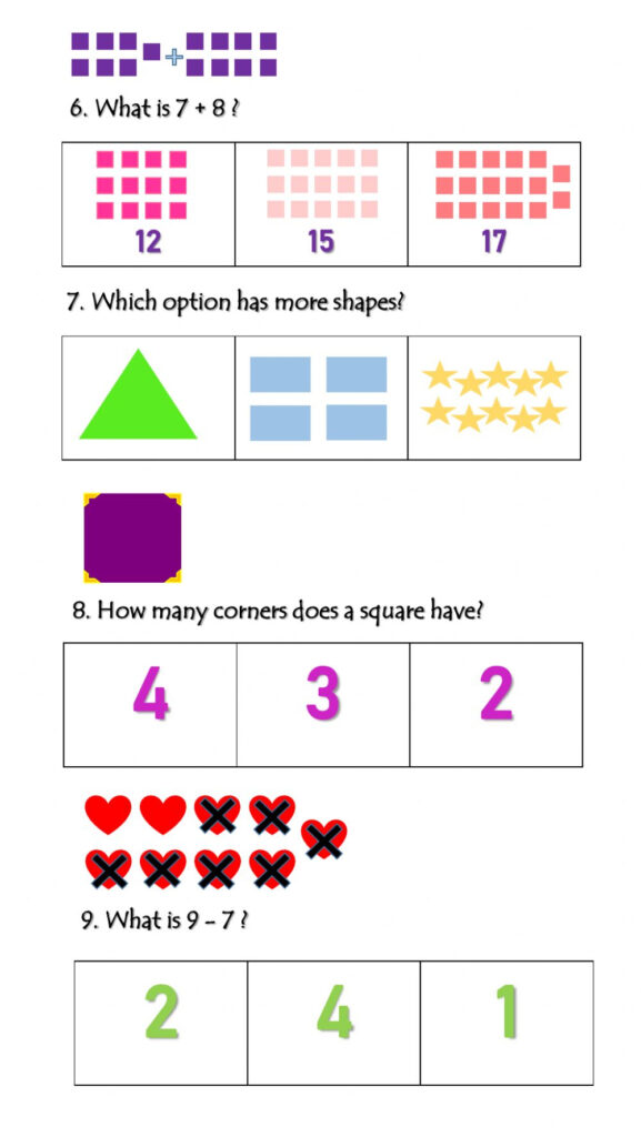 Shapes Numbers Worksheet