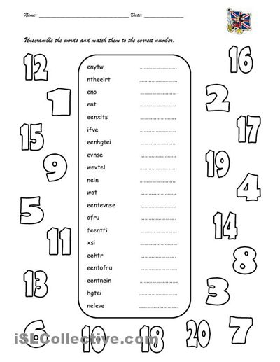 Spanish Numbers 1 20 Worksheet Writing Numbers Number Words 