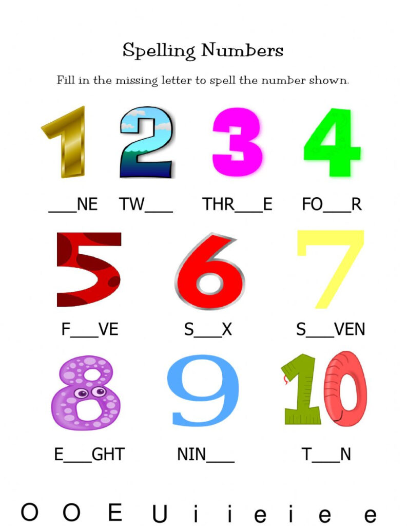 Spelling Numbers Exercise