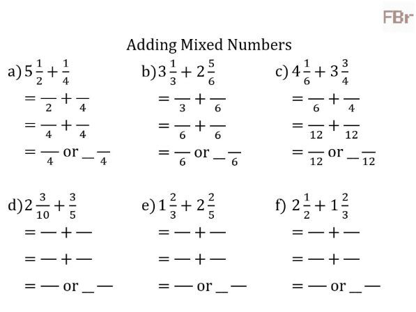 Subtracting Mixed Numbers With Regrouping Worksheet English Practice 