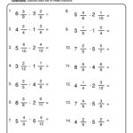 Subtracting Mixed Numbers Worksheet 2
