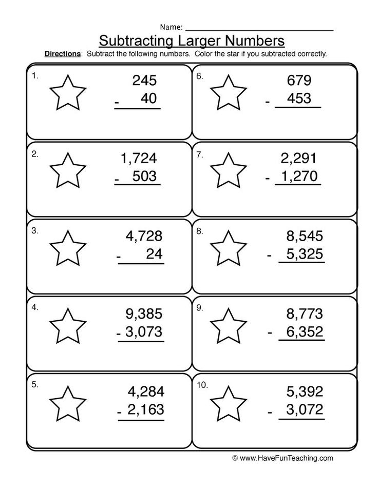 Subtraction Multi Digit No Regrouping Worksheet In 2020 Subtraction 