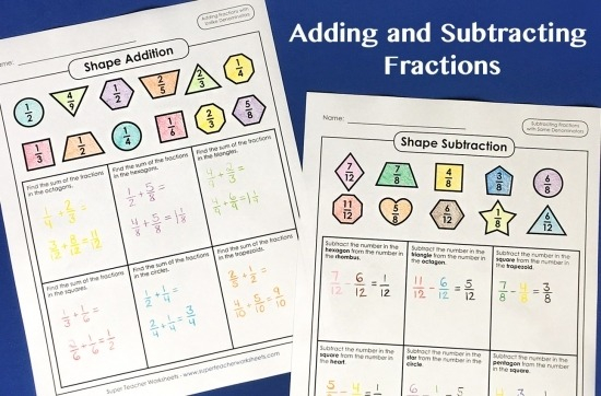 Super Teacher Worksheets Adding Mixed Numbers Worksheets Master