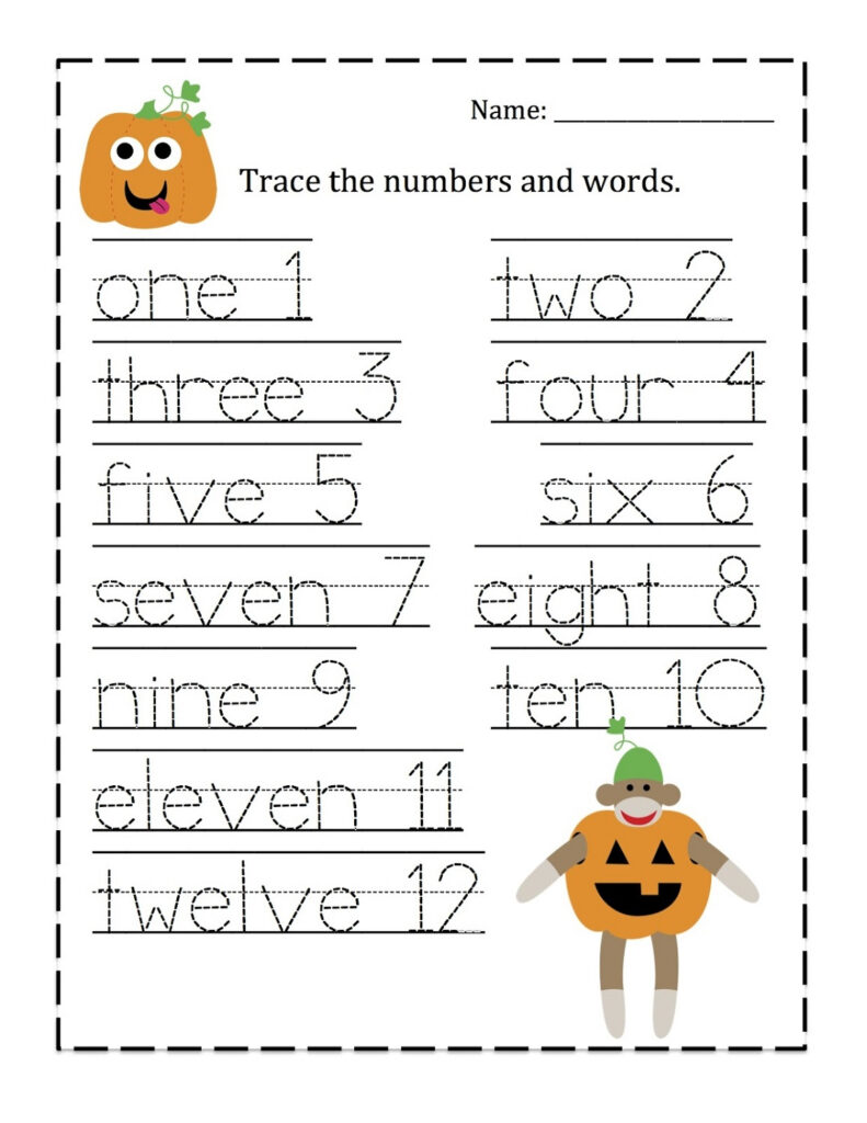 Trace The Numbers Worksheets Activity Shelter