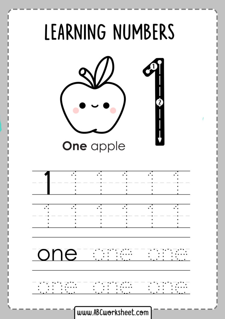 Tracing Numbers Worksheets