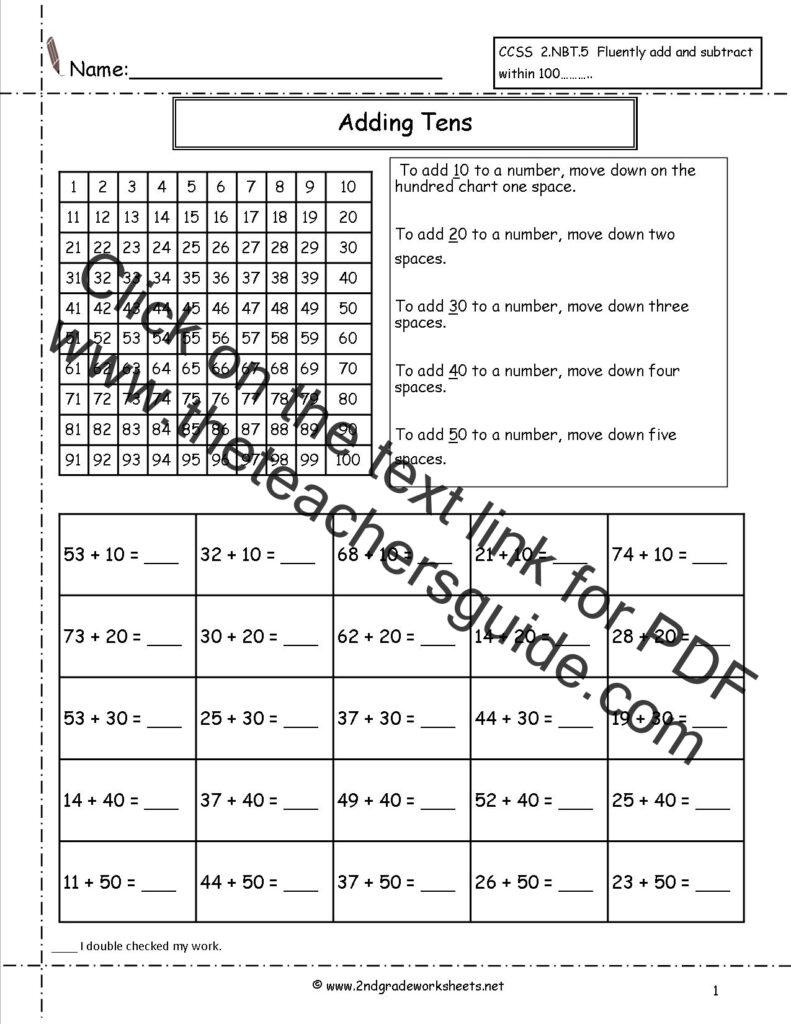 Two Digit Addition Worksheets