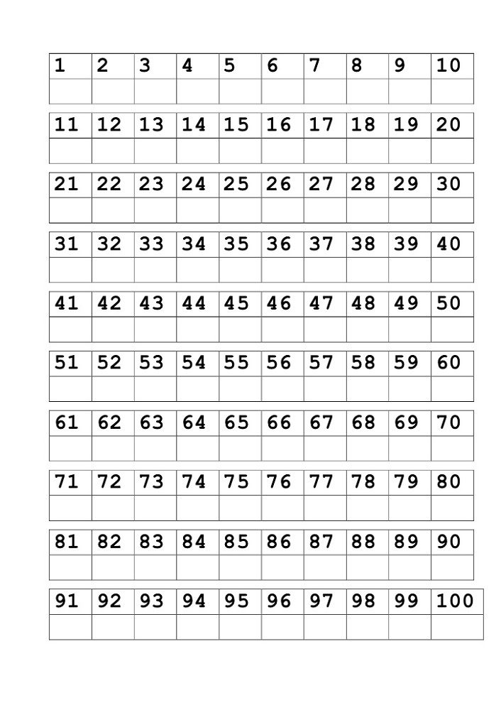 Writing Number Worksheets 1 100 Preschool Writing Number Worksheets 