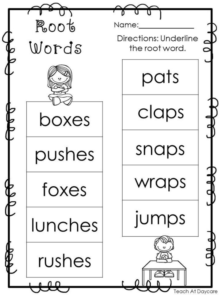 10 Printable Root Words Worksheets 1st 3rd Grade ELA Worksheets Etsy