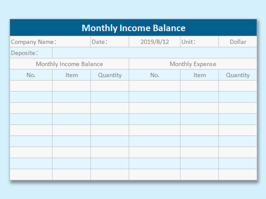 10 Quick Monthly Budget Template Excel Free WPS Office Academy
