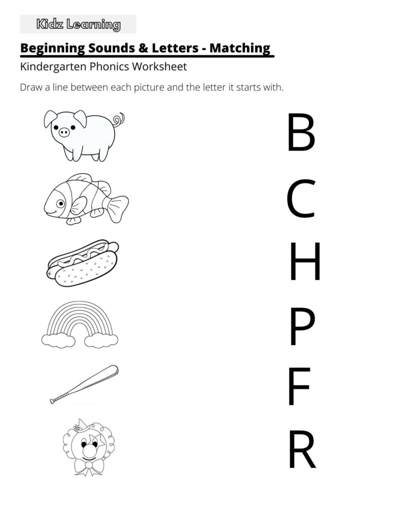 15 Printable Beginning Sounds Worksheets Preschool 1st Grade Phonics And Literacy Etsy