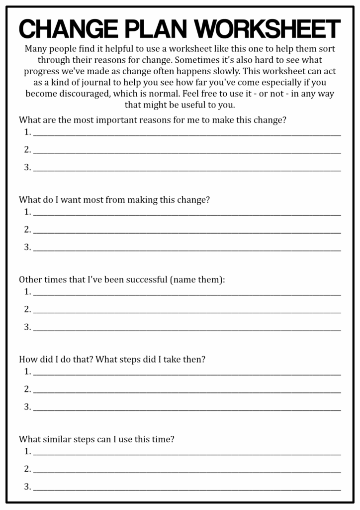 16 Motivational Worksheets For Change Free PDF At Worksheeto 16 Motivational Worksheets For Change Free PDF At Worksheeto