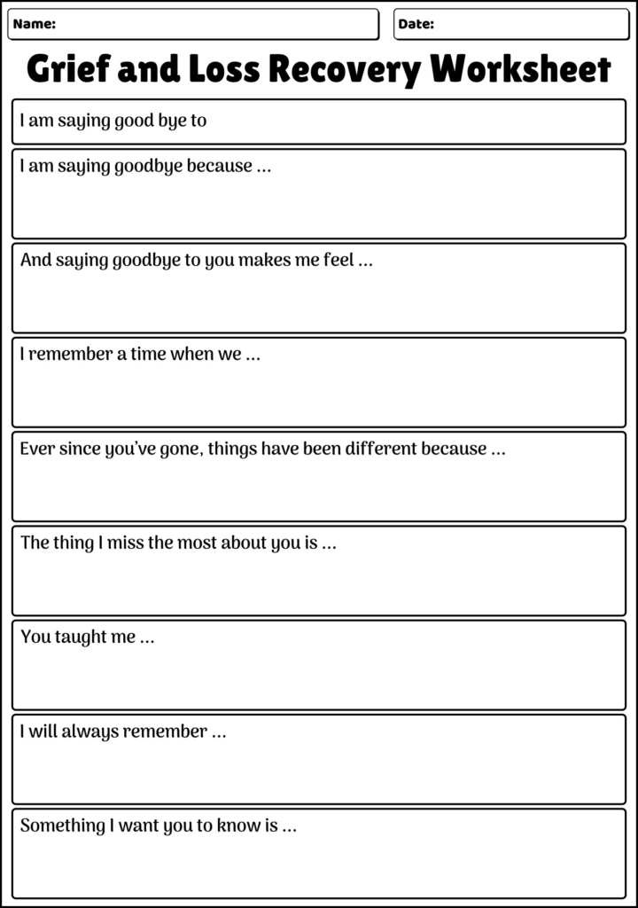 18 Grief And Loss Worksheets Free PDF At Worksheeto 18 Grief And Loss Worksheets Free PDF At Worksheeto