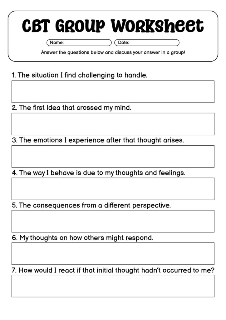 19 Free Group Therapy Worksheets Free PDF At Worksheeto