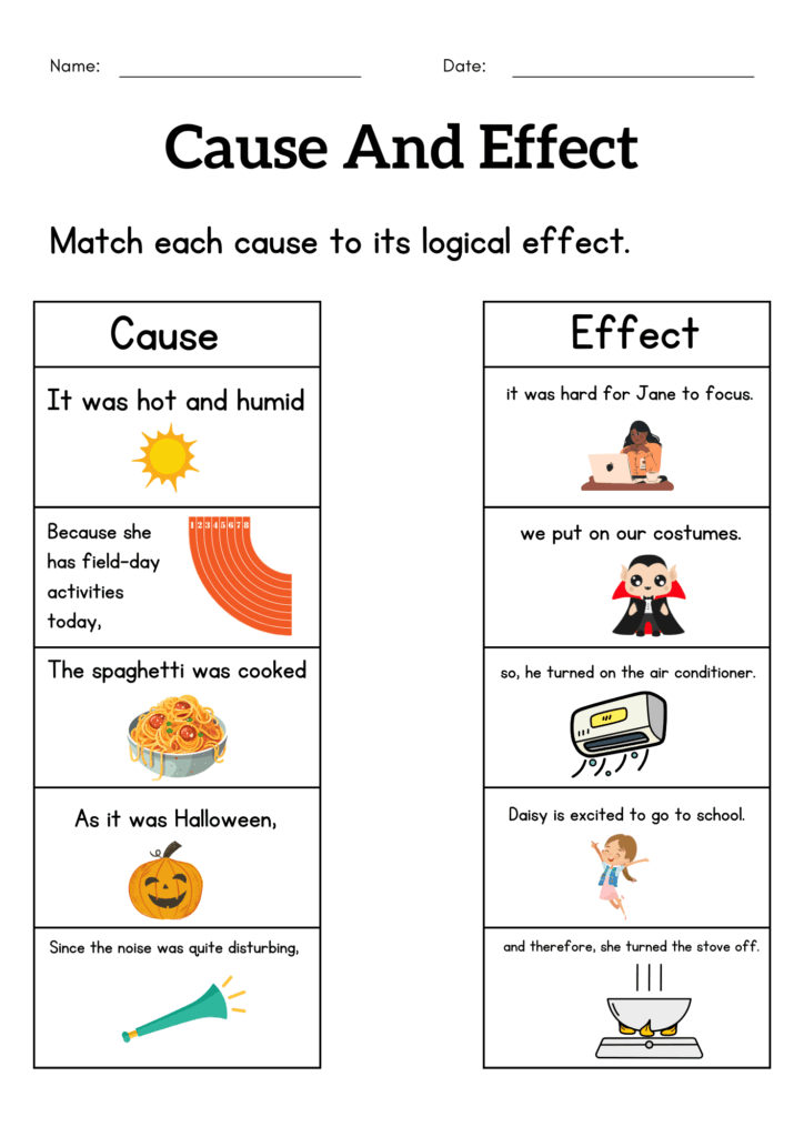 1st Grade Cause And Effect Worksheet Cause And Effect Activity Worksheets Library