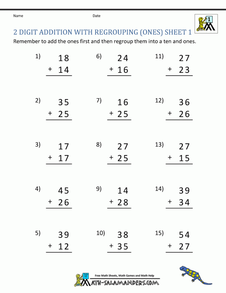 2 Digit Addition Worksheets 2 Digit Addition Worksheets