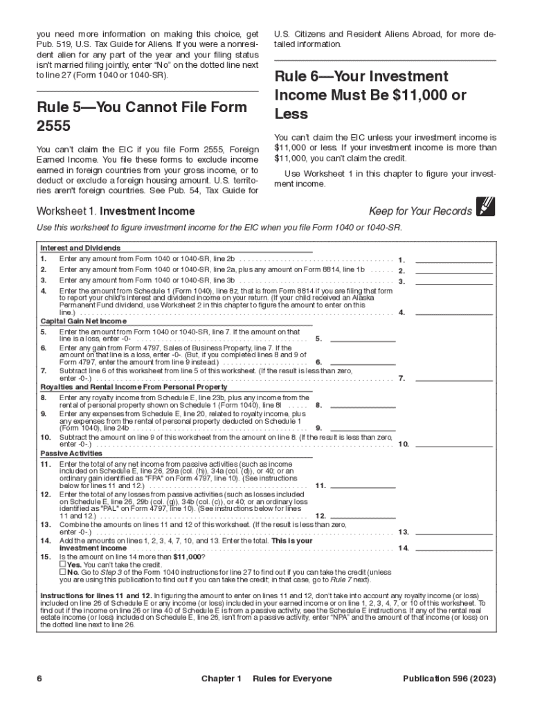 2023 Form IRS Publication 596 Fill Online Printable Fillable Blank PdfFiller