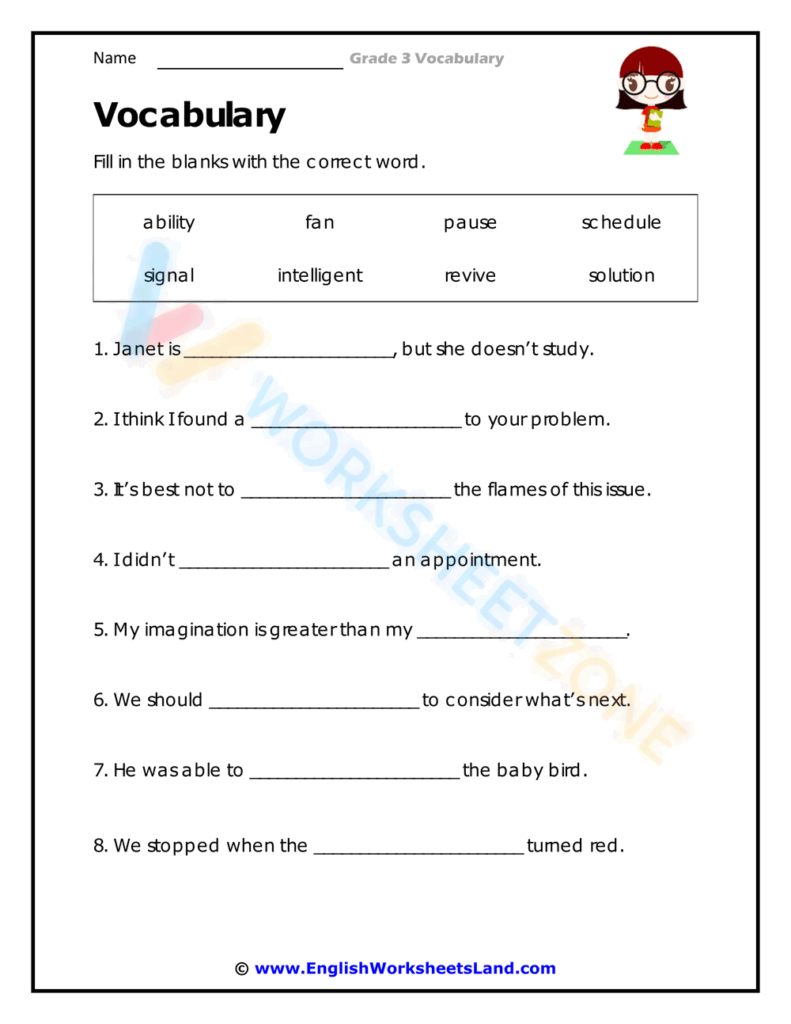 3rd Grade Vocabulary Worksheets 1 Worksheets Library 3rd Grade Vocabulary Worksheets 1 Worksheets Library