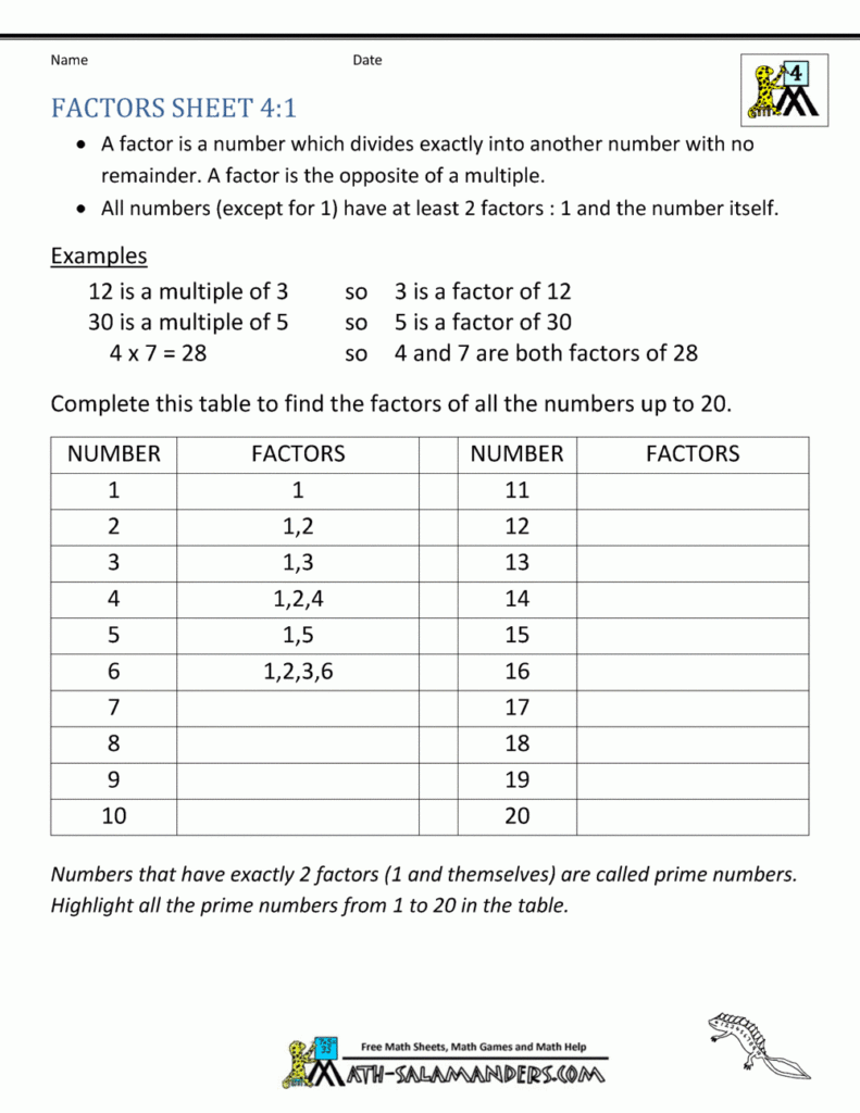 4th Grade Math Practice Multiples Factors And Inequalities