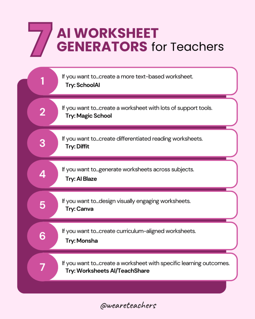 7 Best AI Worksheet Generators For Teachers 7 Best AI Worksheet Generators For Teachers