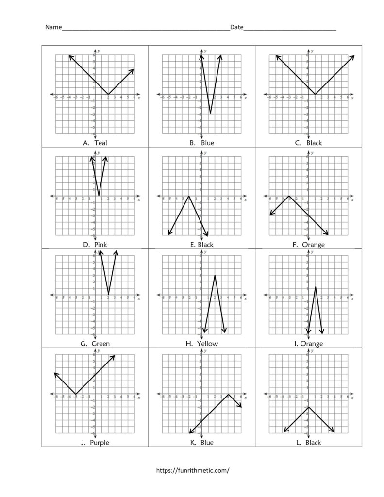 Absolute Value Equations Color By Number Funrithmetic