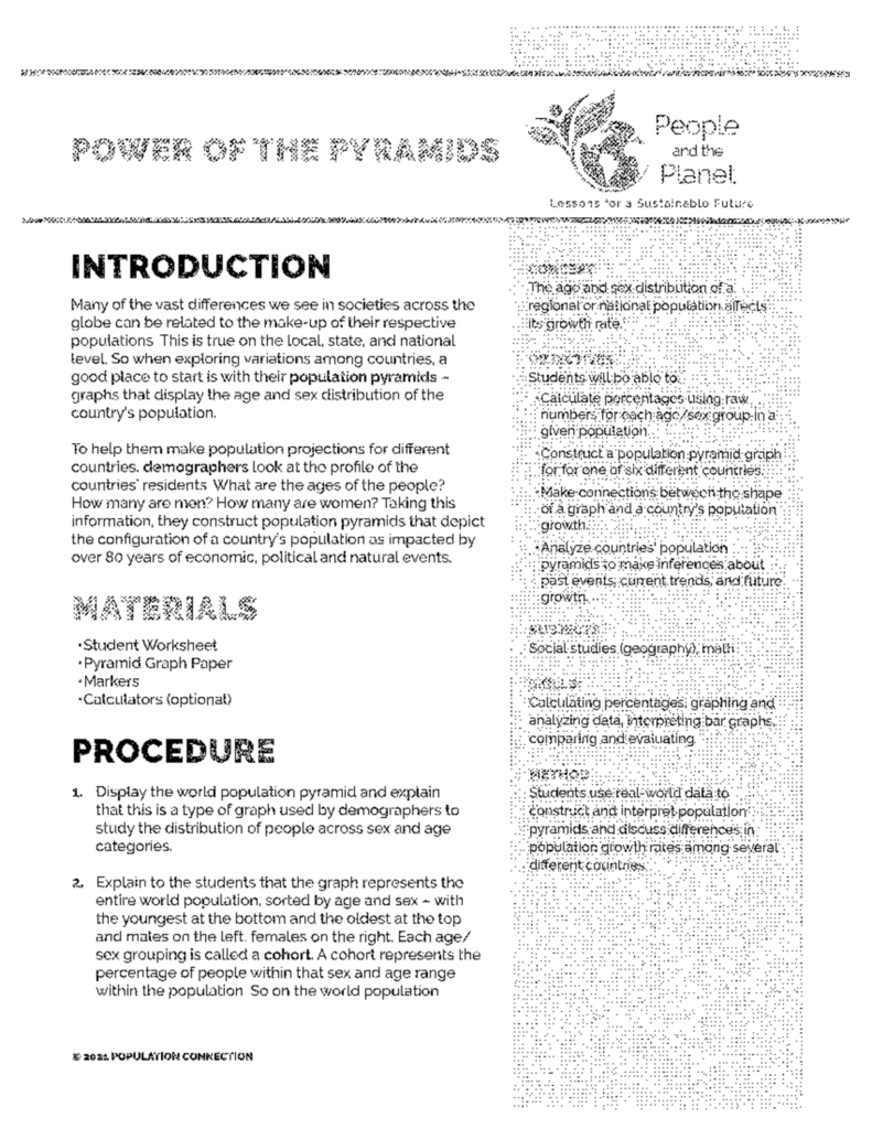 AGE Structure Diagram Activity Analyzing Population Pyramids For Global Trends Studocu