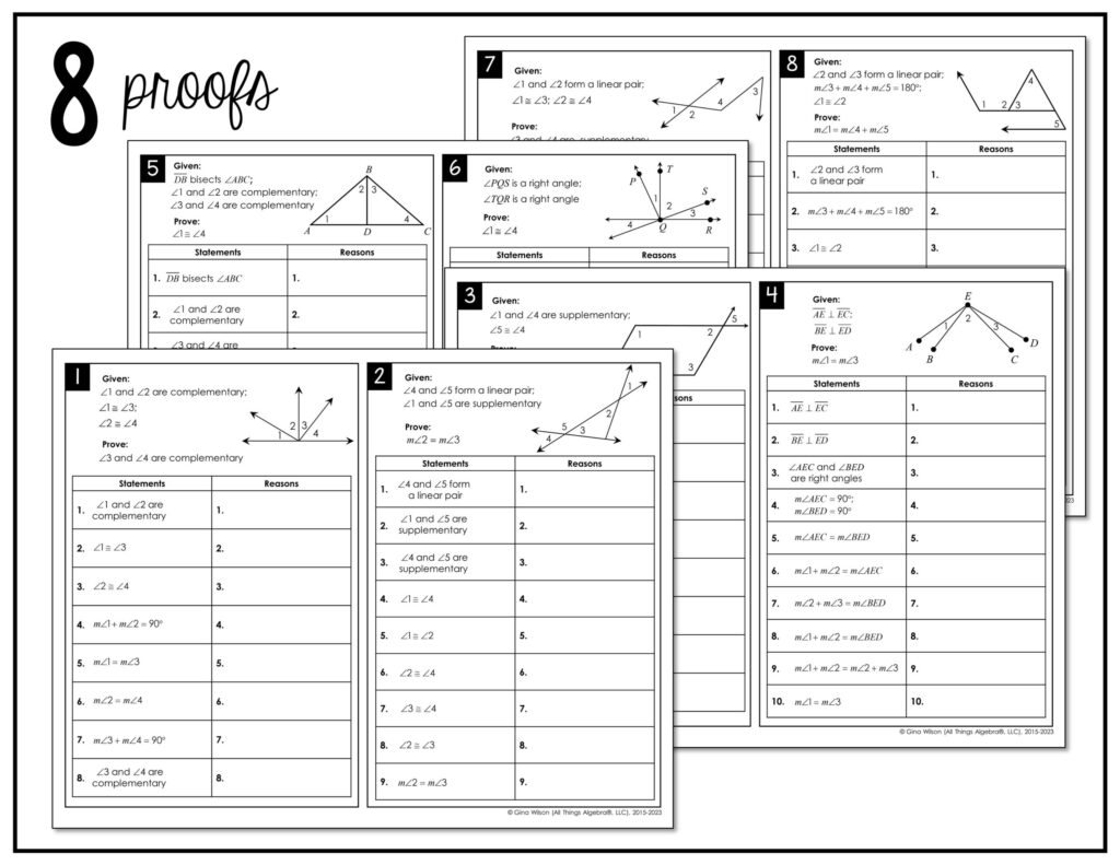 Angle Proofs Peel Stick Activity All Things Algebra Angle Proofs Peel Stick Activity All Things Algebra