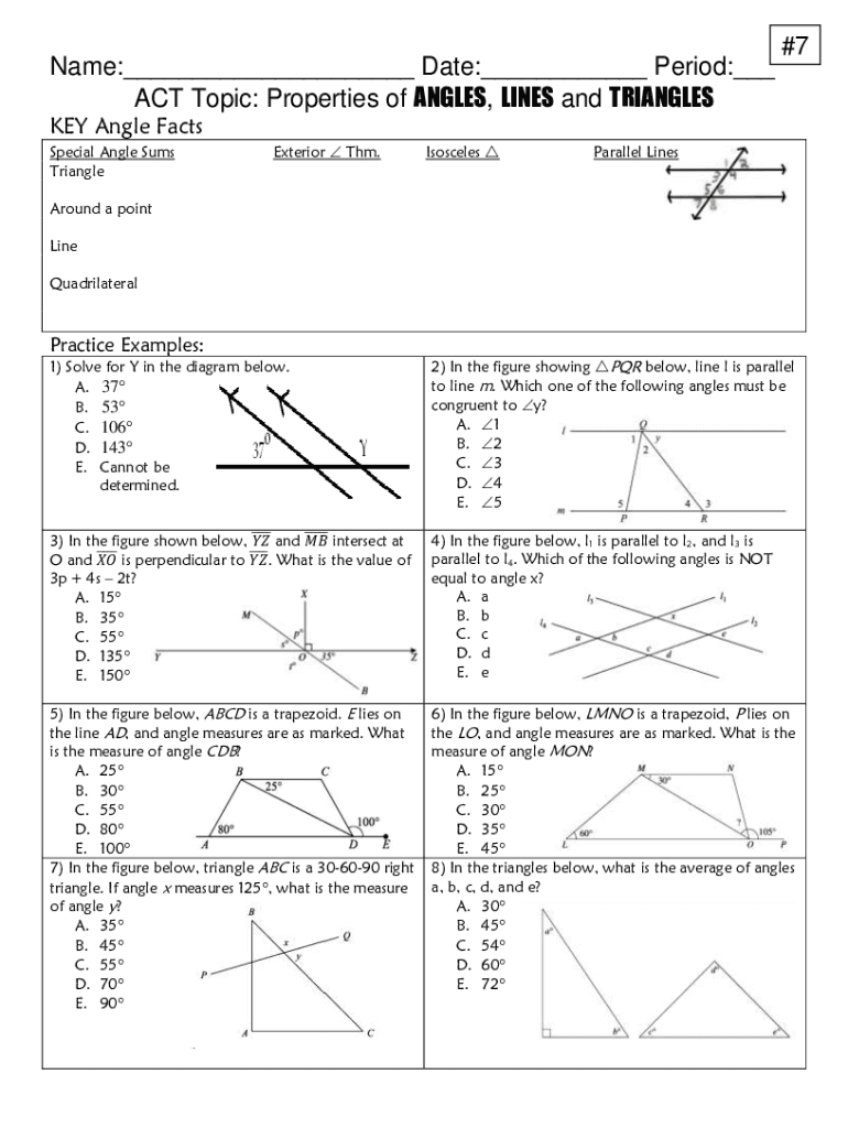 Angle Proofs Worksheet Fill Online Printable Fillable Blank Worksheets Library