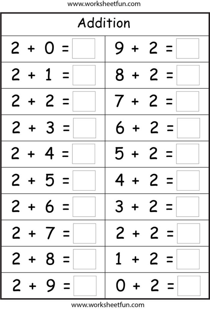 Basic Addition Facts 8 Worksheets FREE Printable Worksheets