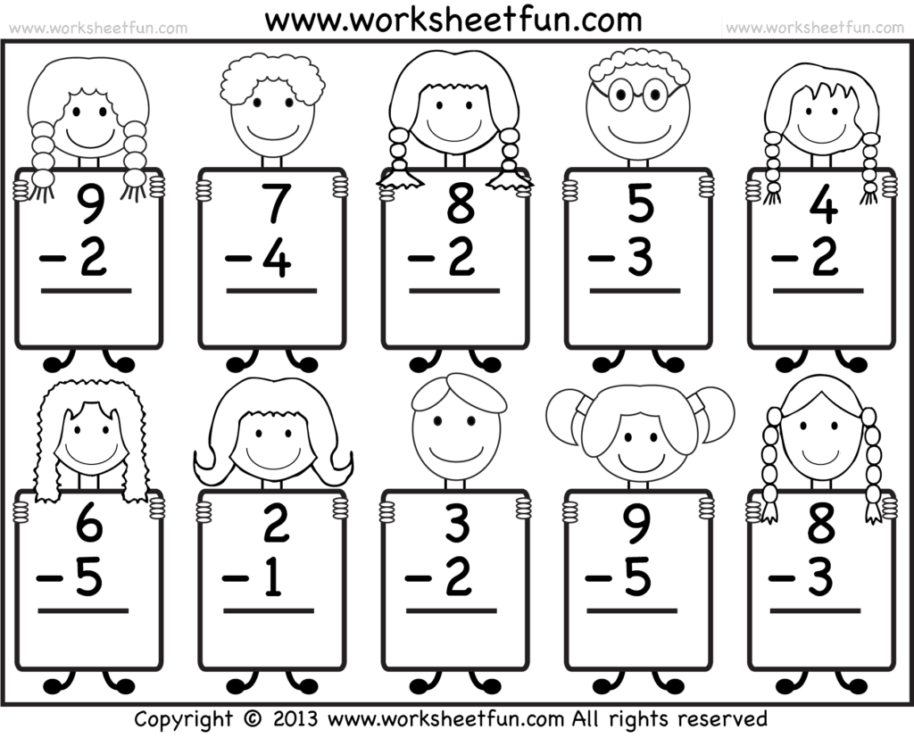 Beginner Subtraction 10 Kindergarten Subtraction Worksheets FREE Printable Worksheets Worksheetfun