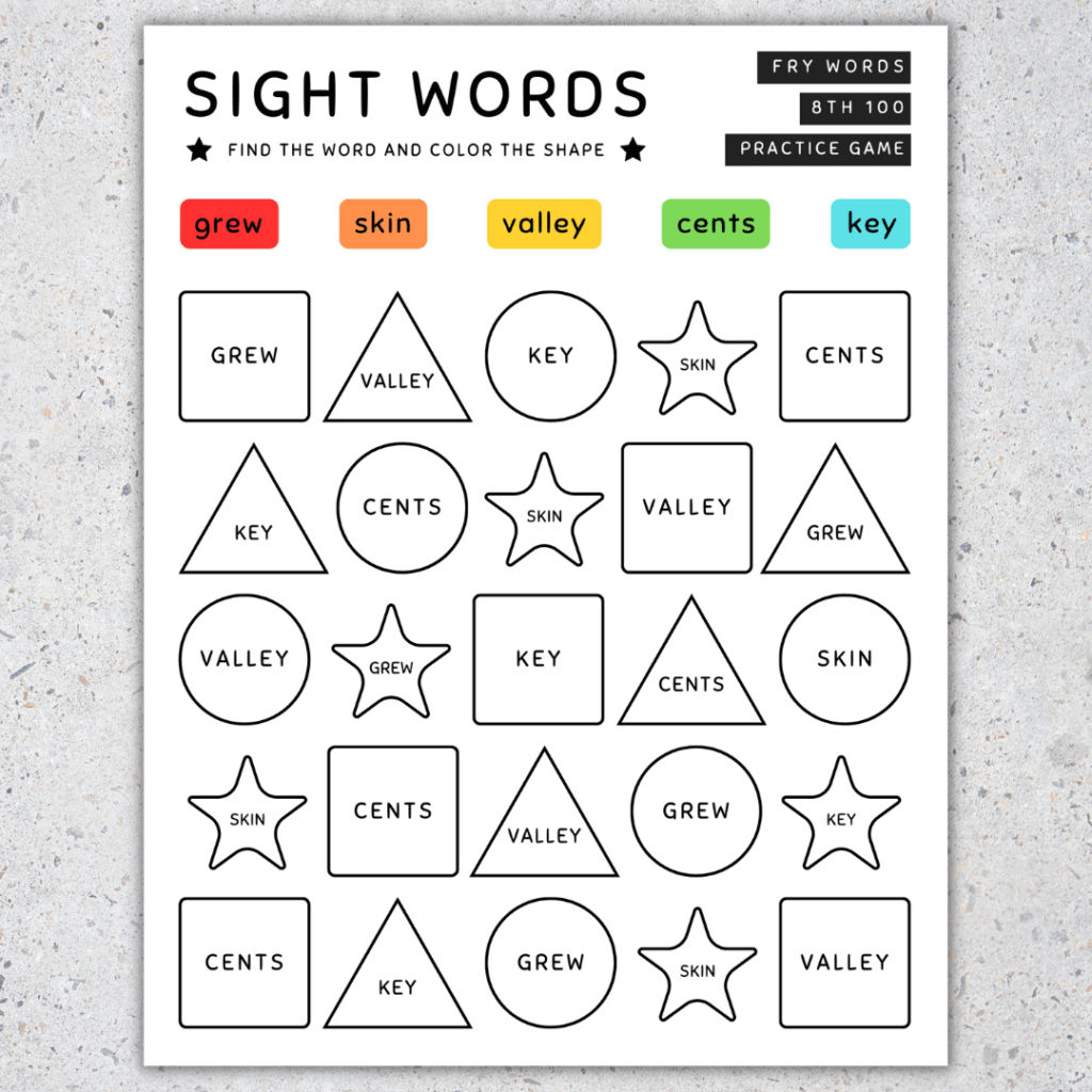 Color By Code Sight Words Coloring Sheets Back To School 8th 100 SET 8 Made By Teachers