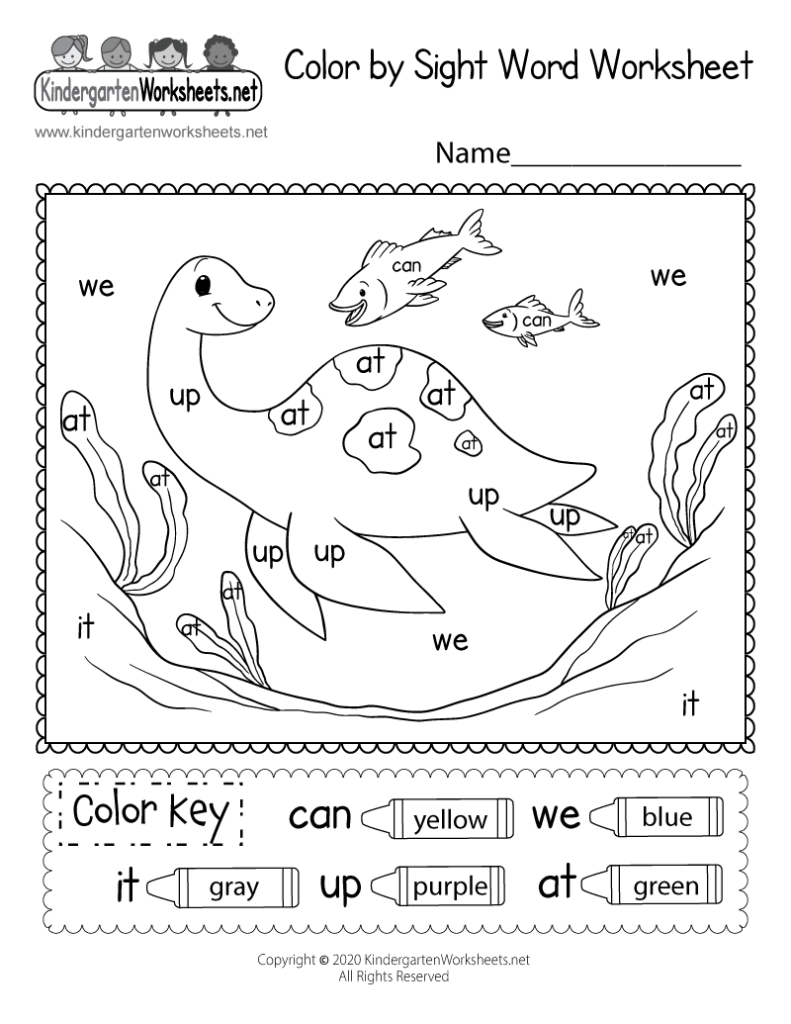 Color By Sight Word Worksheet Free Printable Digital PDF