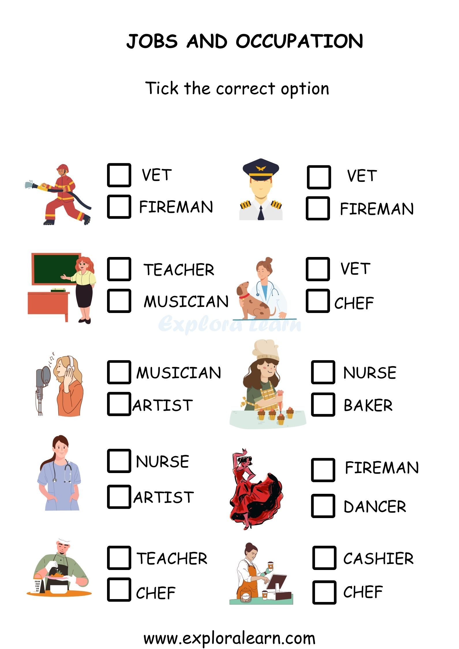 Community Helpers Printables Worksheets For Preschool And Kindergarten 2 To 6 Years Kids