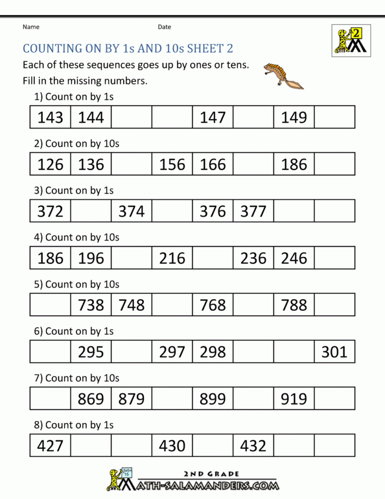 Count By Tens Worksheets Count By Tens Worksheets