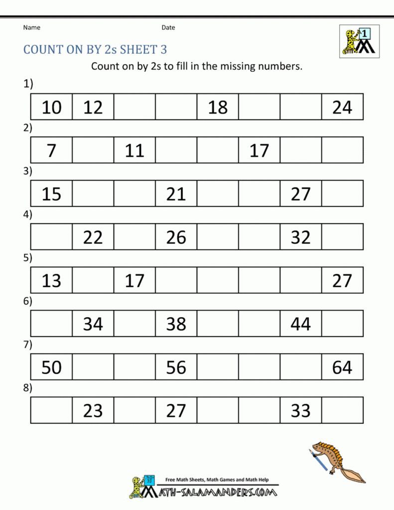 Counting By 2s Worksheets