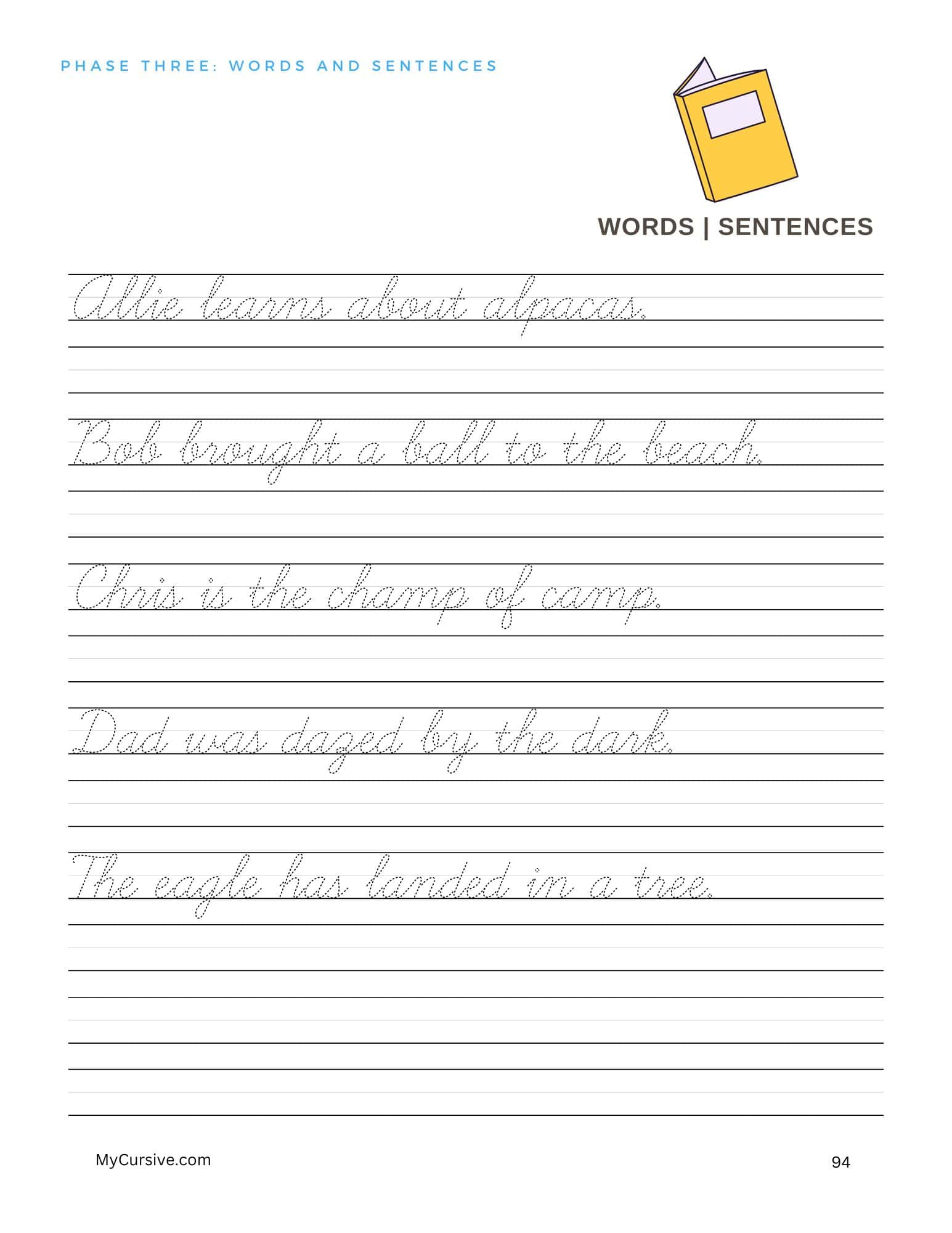 Cursive Sentences Free Worksheets For Practice 2025