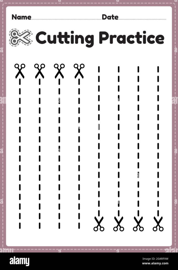 Cutting Activity Printable For Preschool And Kindergarten Kids To Cut The Paper With Scissors To Improve Motor Skills Coordination And Develop Small Stock Vector Image Art Alamy Cutting Activity Printable For Preschool And Kindergarten Kids To Cut The Paper With Scissors To Improve Motor Skills Coordination And Develop Small Stock Vector Image Art Alamy