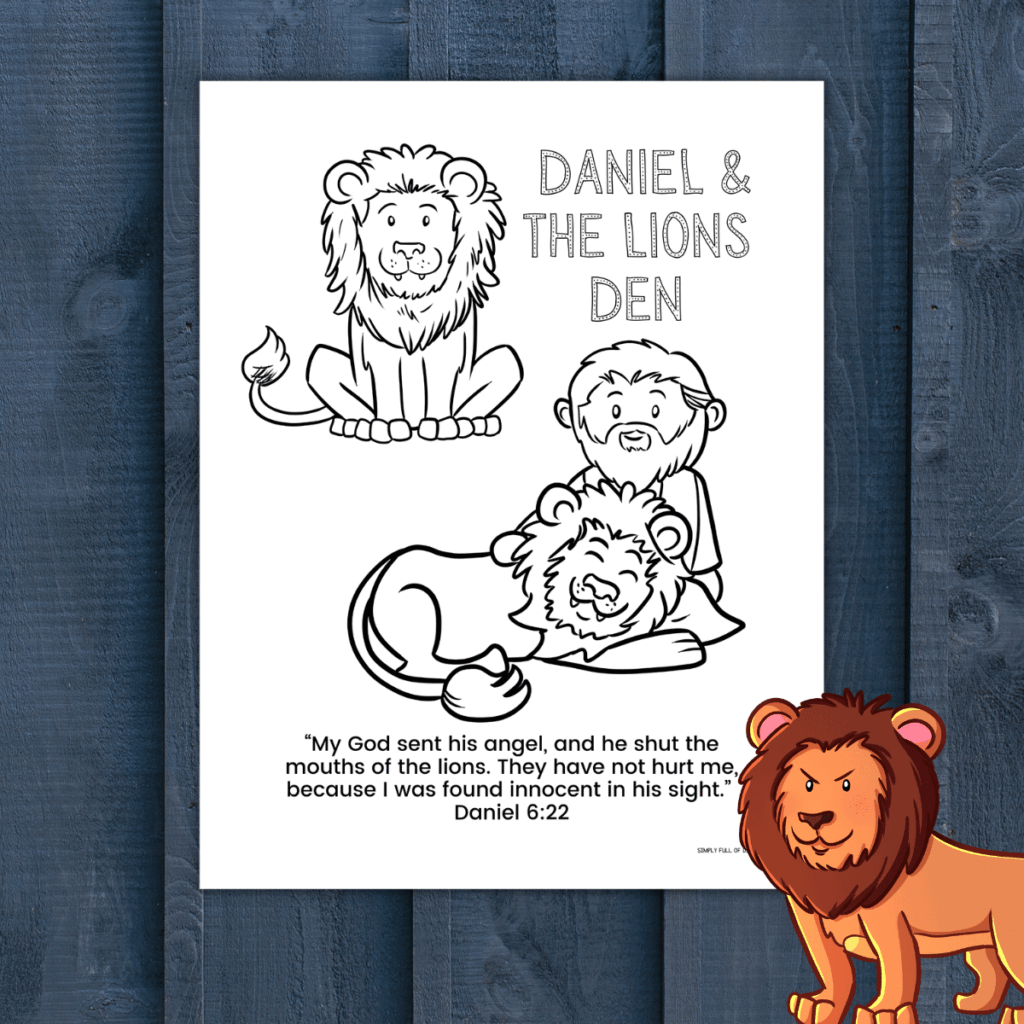 Daniel And The Lions Den Coloring Page Free Printable Simply Full Of Delight Daniel And The Lions Den Coloring Page Free Printable Simply Full Of Delight