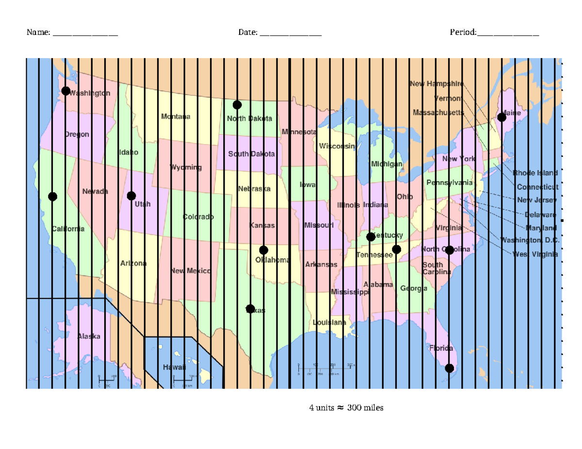 Distance And Midpoint Formula USA Map Assignment Guide Studocu