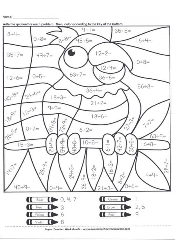 Division Coloring Sheet LoveToTeach Division Coloring Sheet LoveToTeach