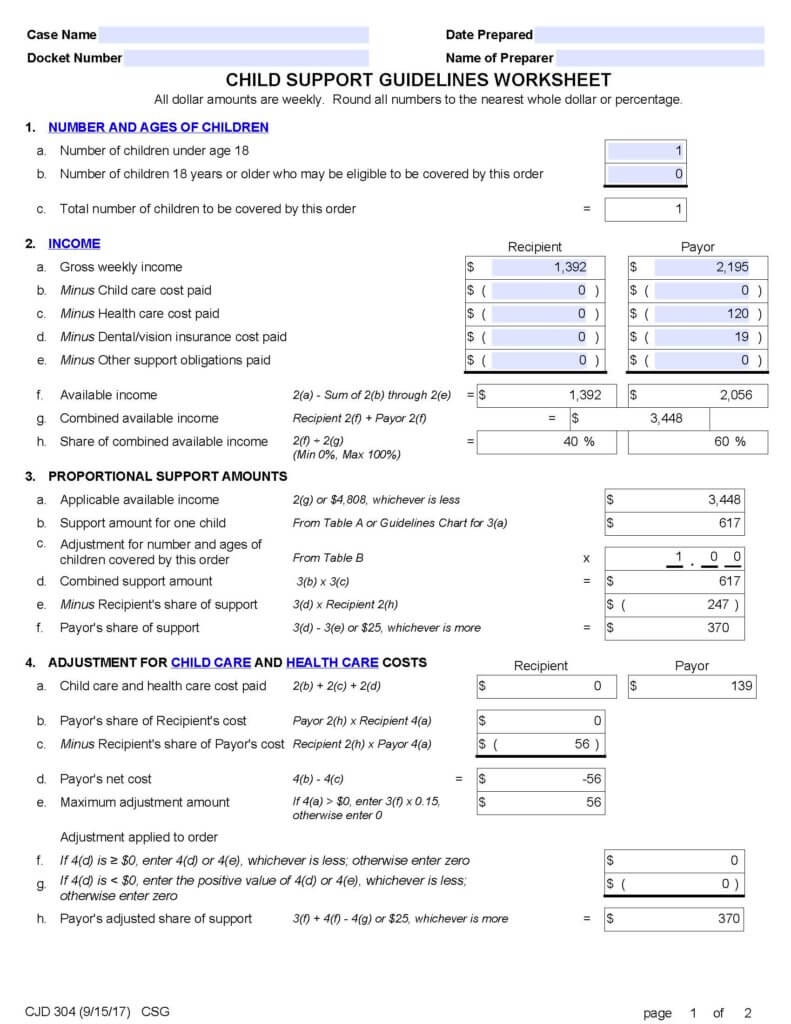 Error In Child Support Guidelines Worksheet Published By The Court Infinity Law Group LLC Error In Child Support Guidelines Worksheet Published By The Court Infinity Law Group LLC