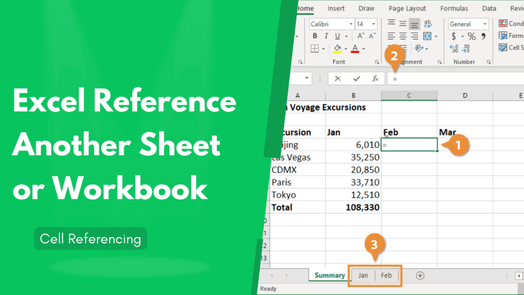 Excel Reference Another Sheet Or Workbook Cell Referencing Worksheets Library